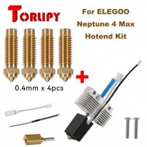 Per ELEGOO Neptune 4 Max Hotend Kit Heatbreak Cartuccia Riscaldatore 24V Termistore Blocco Riscaldante Estrusore Testa Per Neptune4 Plus Parte