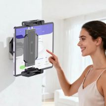 Tablet Wall Mount, 360° Rotation Tablet Holder Stand, Sturdy Base, Kitchen Wall Mount Compatible with iPad/iPhone/All 4.7-14 inc