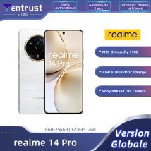 Globalna wersja smartfona realme 14 Pro 5G Aparat 50 MP Sony IMX882 OIS Gęstość światła 7300 Energia 120 Hz Zakrzywiony wyświetlacz wizyjny IP69