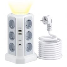 Versione europea a tre strati con cavo di prolunga da 2 m, con ricarica rapida USB, adatta per ufficio, casa e altre scene