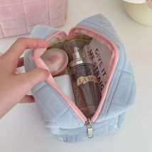 Tragbare Aufbewahrungstaschen, große Kapazität, Kosmetiktasche mit Reißverschluss, perfekt für Studenten, Frauen, für Reisen, hochästhetische Aufbewahrungsbox