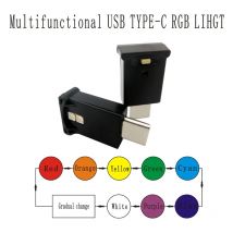Mini Typ-C LED RGB Umgebungslicht Helligkeit einstellbar 8 Farben wechselbare Lampe