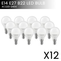 12Pack L Privatpara Led-lampe E14 E27 B22 Energiesparende Globus Glühbirne Lampe 220V 3W 5W 6W 7W Led Warm Kaltes Licht für Wohnzimmer Schlafzimmer