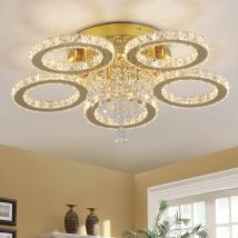 Lampadario moderno a soffitto in cristallo per soggiorno Lampada a sospensione Home Art Decora Lustre Apparecchio a soffitto per sala da pranzo