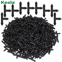 KESLA 50pcs 1/8'' Barbed 3-Way Tee Connector for 3/5mm Micro Drip Irrigation Tubing Hose Couplings Watering Pipe Garden Tools