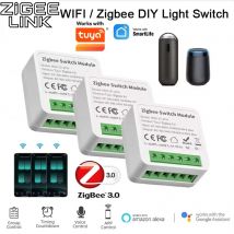 Modulo Interruttore Intelligente ZigBee 3.0 WIFI, Relè per Automazione, Mini Interruttore Smart Home Fai-da-Te, Compatibile con Tuya, Alexa, Google Home