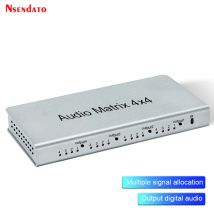 Audio Matrix 4x4 Switch Switcher Splitter spdif toslink digitales optisches Audio 4x4 True Matrix