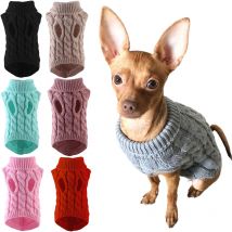 Hündchen Pullover für kleine mittelgroße Hunde Katzen Kleidung Winter warmes Haustier Roll kragen pullover Chihuahua Weste weiche Yorkie Mantel Teddy Jacke