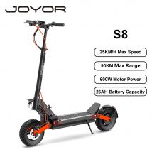 JOYOR S8 Scooter elettrico pieghevole per adulti E-Scooter 25 KM/H Scooter elettrico 600W skateboard 48V 26Ah Kickboard 10 "fuoristrada