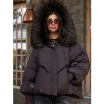 Women Winter Goose Down Jackets Real Fox Fur Collar Hooded Thick Natural Raccoon Fur Female Outwear Warm Loose Puffer Coats