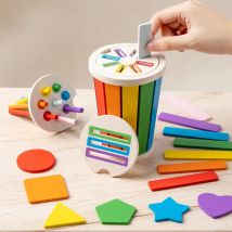 Baby Montessori Farbe Sortierung Passende Spielzeug Holz Form Sortierung Spielzeug Pädagogisches Mathematik Lernen Spielzeug für Kinder Toddle