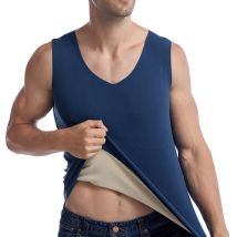 Männer Warme Samt Weste Tops Herbst Winter Derong Verdicken Patch Weste Nahtlose Basis Mantel Schlank Komfort Top XL-3XL Hohe Elastizität
