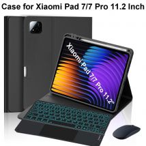 Funda para Xiaomi Pad 7 11,2 pulgadas, funda con teclado Bluetooth para Xiaomi Pad 7 Pro 11,2 pulgadas