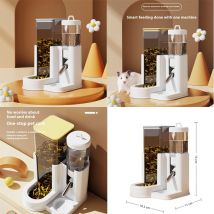 Automatischer Futterspender mit großer Kapazität, 2-in-1-Futterspender für Hamster und Tränke, auslaufsicher, auslaufsicher, für Lebensmittel, für kleine Haustiere