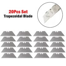 20/30/50Pcs Trapez Klinge Ersatz Klinge + Box Für Kunst Handwerk Cutter Multitool Klinge Carbon stahl Schneiden Werkzeuge Hand Werkzeug