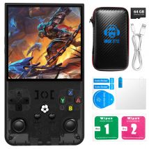 R36MAX Retro Handheld Game Console RK3326 Chip 18000+ HD Games 4.0 Inch IPS Screen 64/128GB Portable Arcade Video Gaming Console