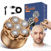Men's electric shaver, beard trimmer, professional bald shaver, floating five blade, USB rechargeable ideal holiday gift