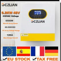  GCZLIAN 48v inverter ibrido 6.2KW Off Grid onda sinusoidale pura 220V 230V 120A con caricatore MPPT e WiFi