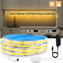12V COB LED Streifen Licht Touch Dimmer und Hand Sweep Induktion Schalter 320LEDs/M LED Band Lampe Schlafzimmer Küche Beleuchtung Band
