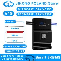 JIKONG V19 Smart BMS B2A24S20P 8S ~ 24S Unterstützung BT HEAT CAN 150A 200A Strom 1A ~ 2A Aktiver Balancer für Li-Ion LiFePo4 Lto Batterie