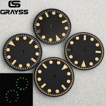 Passend für Seiko Zifferblatt Super C3 Green Lume Uhrenmodifikation NH35A NH70 4R35 4R36 Uhrwerk Uhrenzubehör