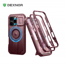 Per iPhone 16 Pro Custodia con armatura robusta MagSafe antiurto con copertura per fotocamera scorrevole incorporata Supporto per protezione schermo integrato