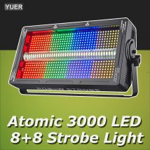 NEUE Atomic 3000 LED 8 + 8 Strobe Licht RGB + W Waschen Flash-Effekt Party Dj Disco DMX musik Steuerung Party Nachtclub Bühnen Beleuchtung