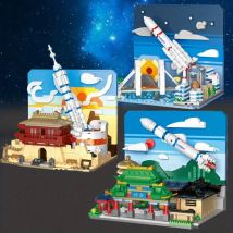 Rakete Start Center Bausteine Space Shuttle Montage Ziegel Jungen Spielzeug Modell Desktop Dekoration Kinder Weihnachten Geschenke