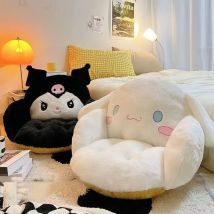 Aoger duży rozmiar śliczny Cinnamoroll pluszowy na wpół otoczony czarną poduszką Kuromi oparcie akademik biuro antypoślizgowe poduszka na krzesło