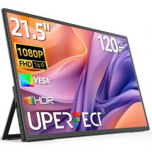 UPERFECT Monitor portatile da 21,5" 120HZ Ampio display da gioco con schermo esterno HDMI tipo C per laptop Steamdeck MacBook Phone