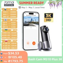 Nuovo Dash Cam 70mai M310 Plus 3K 1620P WDR Controllo vocale 139 ° Monitor di parcheggio per registratore per auto FOV DVR 70mai M310 Plus 3K