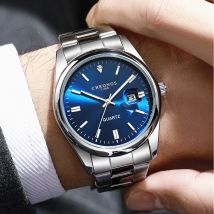 CHRONOS Top Brand di Lusso Orologio Da Polso Da Uomo Impermeabile Luminoso Data Orologi Da Uomo In Acciaio Inox Orologio Da Uomo Al Quarzo Maschile reloj
