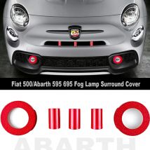 ABS-Kunststoff-Material, Frontgrillverkleidung, Nebelscheinwerfer-Surround-Abdeckung, 5-teiliges Set, klicken Sie auf Typ für Fiat Abarth 595 695 Serie 3 08–16
