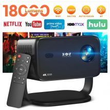XGODY Proiettore 4K Nativo 1080P Messa a fuoco automatica WiFi6 18000 lumen Proiettore Android Cinema HD Home Theater per la casa