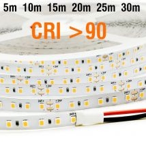 Wysoka jasność Taśma LED CRI90 pojedyncza, długość 5m 10m 15m 20m 25m 30m, taśmy LED DC24V, taśma świetlna CRI 90, elastyczna, możliwość cięcia, 5 10 15 20 25 30 metrów, miękka listwa oświetleniowa