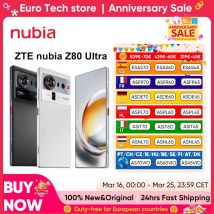ZTE nubia Z80 Ultra 5G Smartfon Wersja Globalna Snapdragon 8 Elite Gen 5 7200mAh 6.85'' Wyświetlacz Oled 144Hz Szybkie Ładowanie 90W