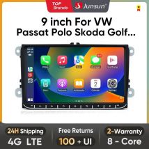 Junsun 9" Wireless Android Auto Autoradio For Volkswagen VW SEAT Leon Passat B6 B7 Tiguan Touran GOLF POLO 4G 2din Car Stereo