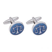 Cufflinks For Mens Man Scales of Justice Blue Enamel Balance Court Logo Cuff Links Law Scales Jewelry Gift For Lawyer Judge