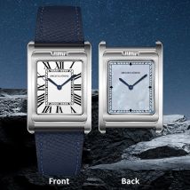 2025 Specht & Söhne nuevo reloj de cuarzo cuadrado de moda relojes de doble cara para Hombre acero inoxidable zafiro CrystaReloj Hombre 24,5 MM