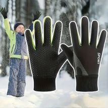 Rękawice GTUBIKE Jesienno-Zimowe Dziecięce Ciepłe Wodoodporne Rękawice Sportowe z Grubą Pluszową Podszewką do Jazdy na Rowerze w Chłodną Pogodę