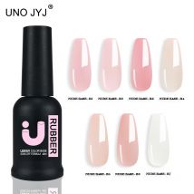 UNO JYJ esmalte de Gel Base de goma desnuda, barniz semipermanente UV, manicura, capa Base de uñas Natural, 7 colores, Base Gellac