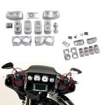 Motorrad Zubehör Hand Schalter Gehäuse Taste Cap Kit Chrom Für Harley Touring Road King Electa Straße Tri Glide 2014-UP Neue