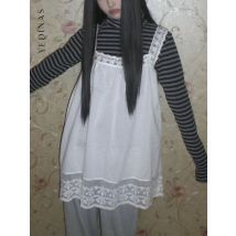 Yedinas koreanische Mode weiß Tank Top legen tragen original Spitze ärmellose Damen Tops Patchwork lässig solide lange Camis y2k