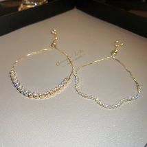 Geometria fali regulowana bransoletka Bangle luksusowa moda Rhinestone kryształowe bransoletki damskie ślubne opaska na nadgarstek biżuteria