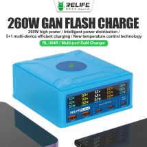 RELIFE RL-304P/304D/304Q/304S/304N/304R Smart 6-port USB Digital Display Charger for All Mobile Phones And Tablet Charging