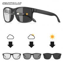 CRIXALIS Marke Photochrome Polarisierte Sonnenbrille für Männer Mode Rechteck Sonnenbrille Männlich Outdoor Sport Angeln Shades UV400