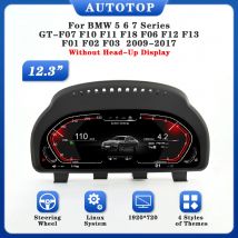 AUTOTOP 12.3 "Cornice di strumenti da cruscotto digitale per F07 F10 F11 F18 F06 F12 F13 F01 F02 F03 Tachimetro digitale a grappolo senza HU