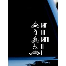 9"**5.3" Funny Hit Accident Count Vinyl Sticker Decal Off Road Car Stickers