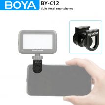 BOYA BY-C12 morsetto in alluminio con supporto per scarpe fredde per il fissaggio di accessori Smartphone Tablet microfono LED Light Vlog Video Live