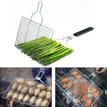 304 in acciaio inox BBQ Mesh antiaderente grigliate Basket Grill Mesh Mat carne verdura bistecca Picnic Party Barbecue Tool